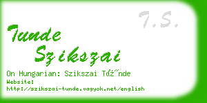 tunde szikszai business card